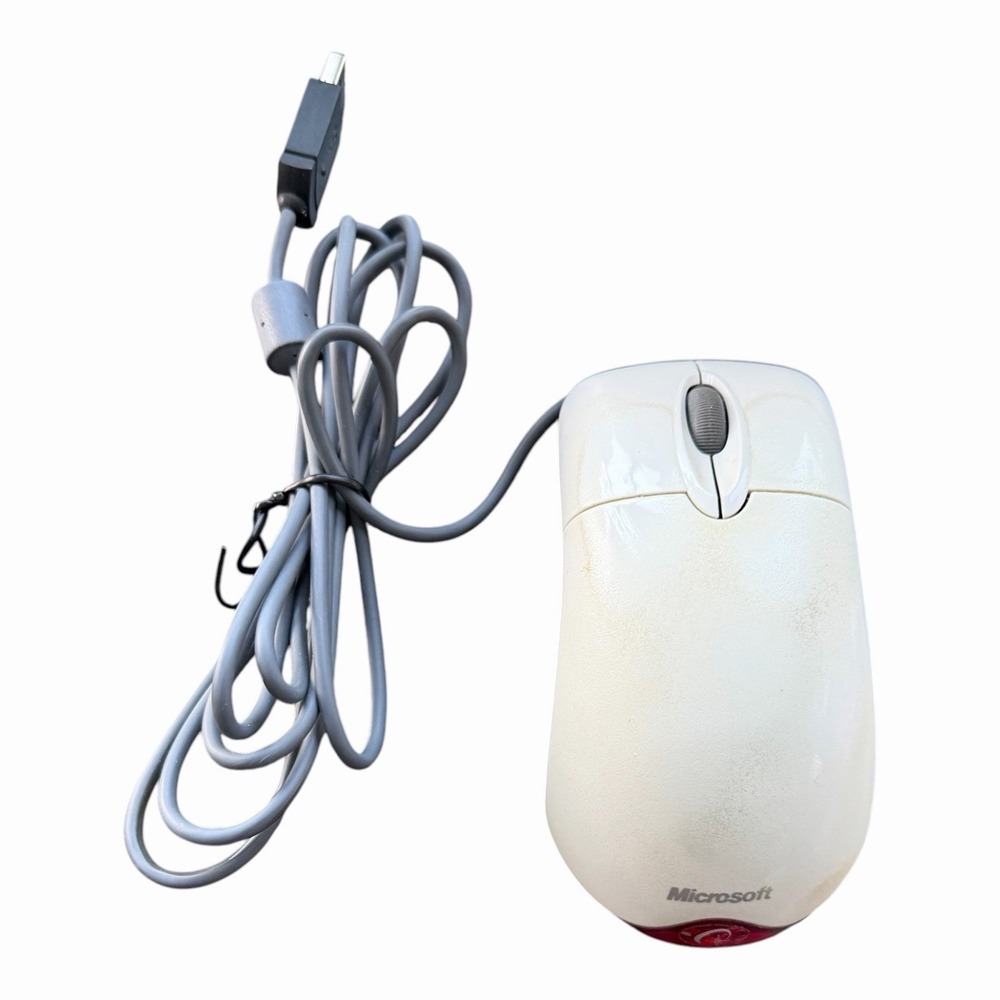 Vintage Microsoft Wheel Mouse Optical USB And PS/2 Compatible X802382-017